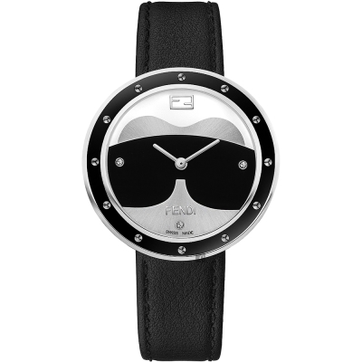 原廠公司貨，瑞士製藍寶石水晶鏡面，真鑽時標可拆式雪狐毛Glamy裝飾料號：F363031611D1