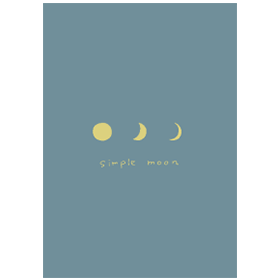 Simple moon/くすみブルー