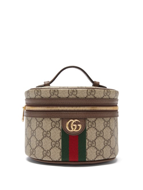 Gucci - Ophidia Gg-supreme Canvas And Leather Vanity Case - Womens - Beige Multi
