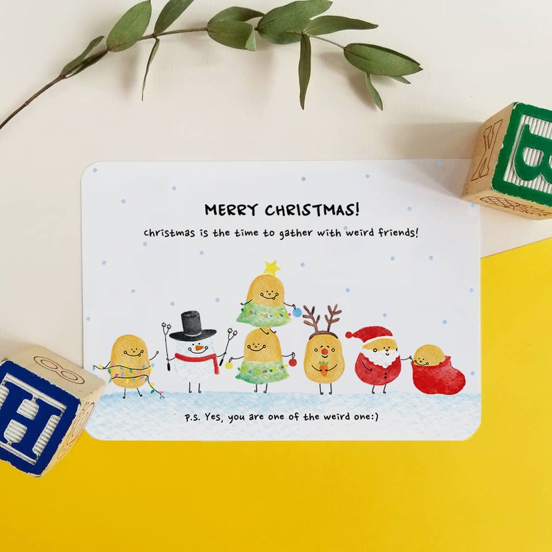 〖小薯聖誕卡〗這張明信片送給小薯古靈精怪的朋友～