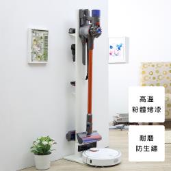 ◎太多零件不知道如何擺放嗎?|◎來一台吸塵器收納架，|◎讓你的吸塵器吸頭有個家。(本商品不含吸塵器)種類:收納架/層架類型:電器架主材質:金屬材質說明:鐵/高溫粉體烤漆層數:四層顏色:白色系,黑色系尺