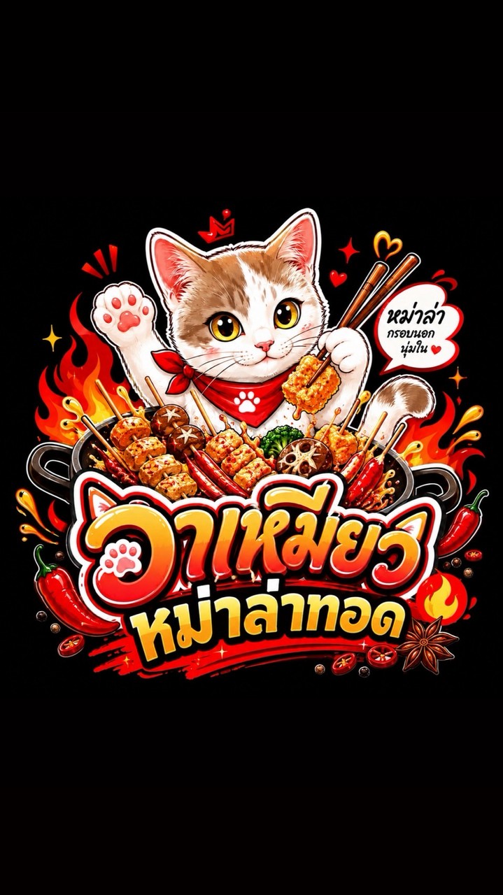 อาเหมียวหม่าล่าทอด 🌶️🍢