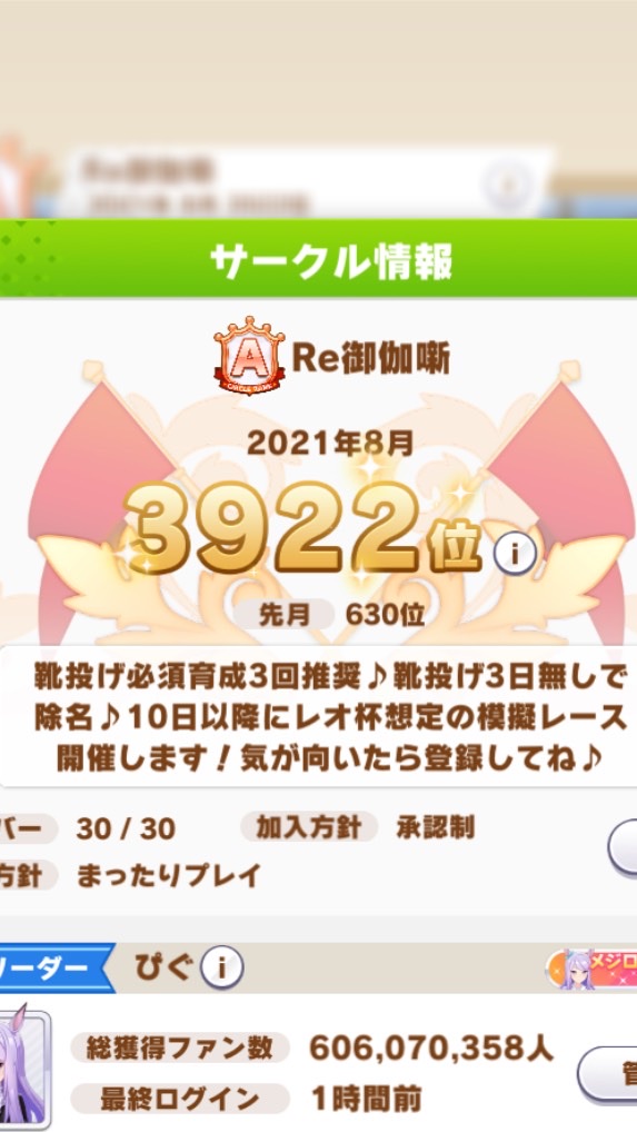 ウマ娘 Re御伽噺 専用チャットのオープンチャット