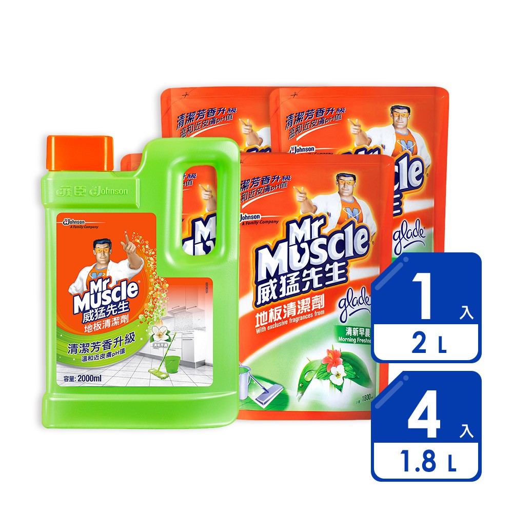 精選滿庭香高級香氛, 香氣淡雅持久、滿室清新，共5種香氛可供選擇適用範圍：適用於各種地板使用方法：1. 日常清潔：將120cc(約1.5瓶蓋的瓶裝威猛先生地板清潔劑)本產品倒入半桶水內(約5000cc