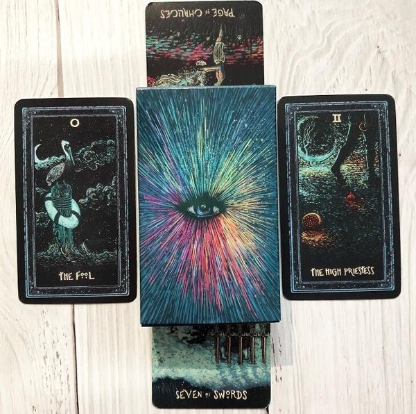 棱鏡塔羅牌 鍍銀邊命運經典占卜英文版卡牌 小確幸生活館