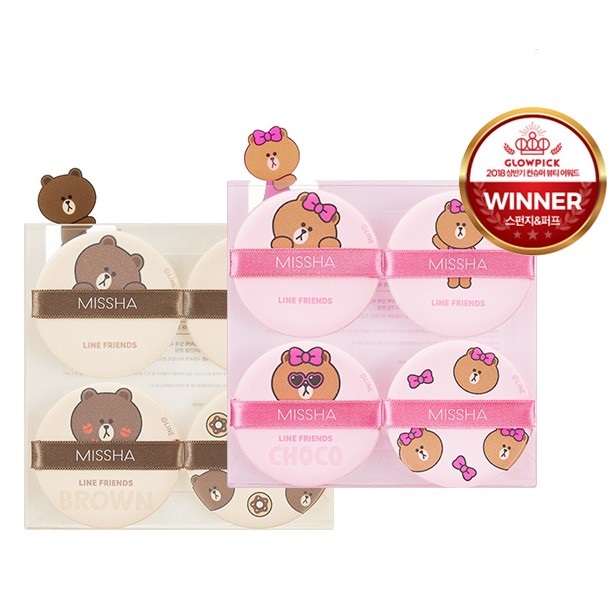 missha x line friends 聯名系列 氣墊粉撲