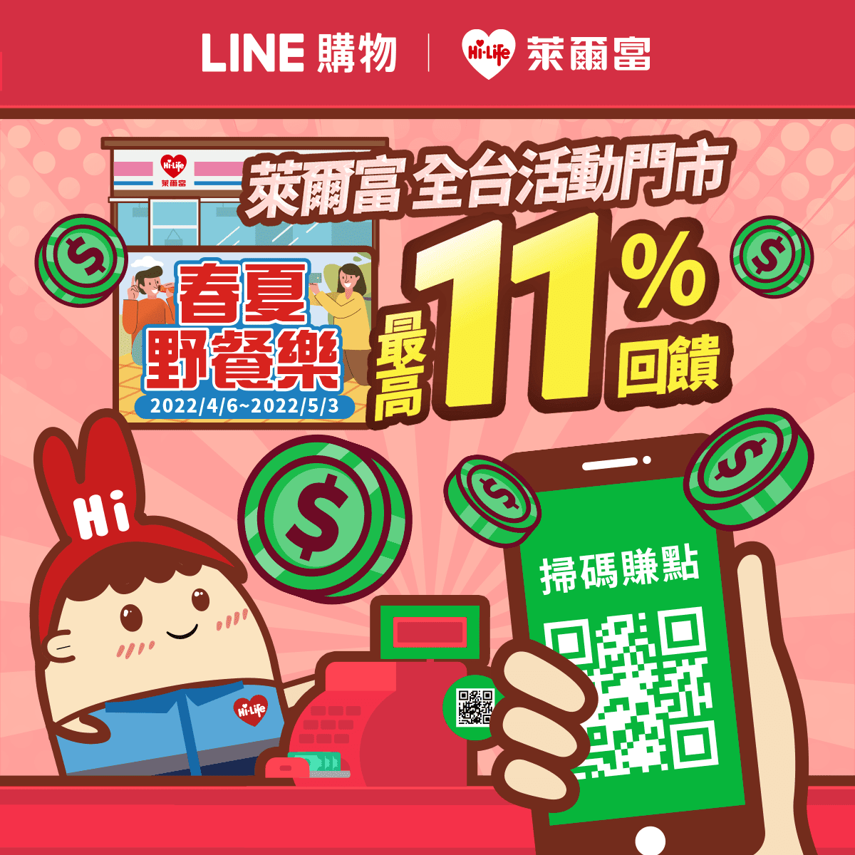 萊爾富春夏野餐樂！最高享11%回饋