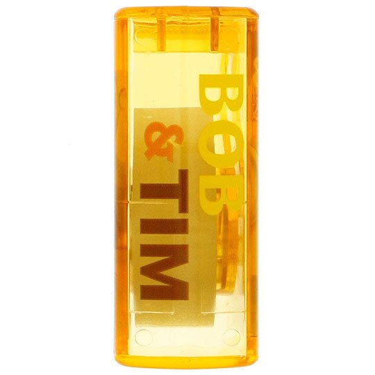 〔小禮堂〕小小兵 日製迷你方形膠帶切台組《橘.抱香蕉》膠台.膠帶收納