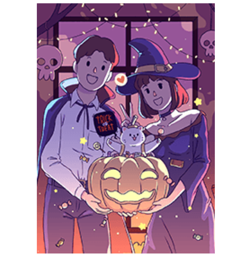 cute couple: trick or treat