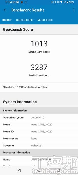 GeekBench 5測式在單核心測得1,013分，多核心測得3,287分，表現相當不錯。