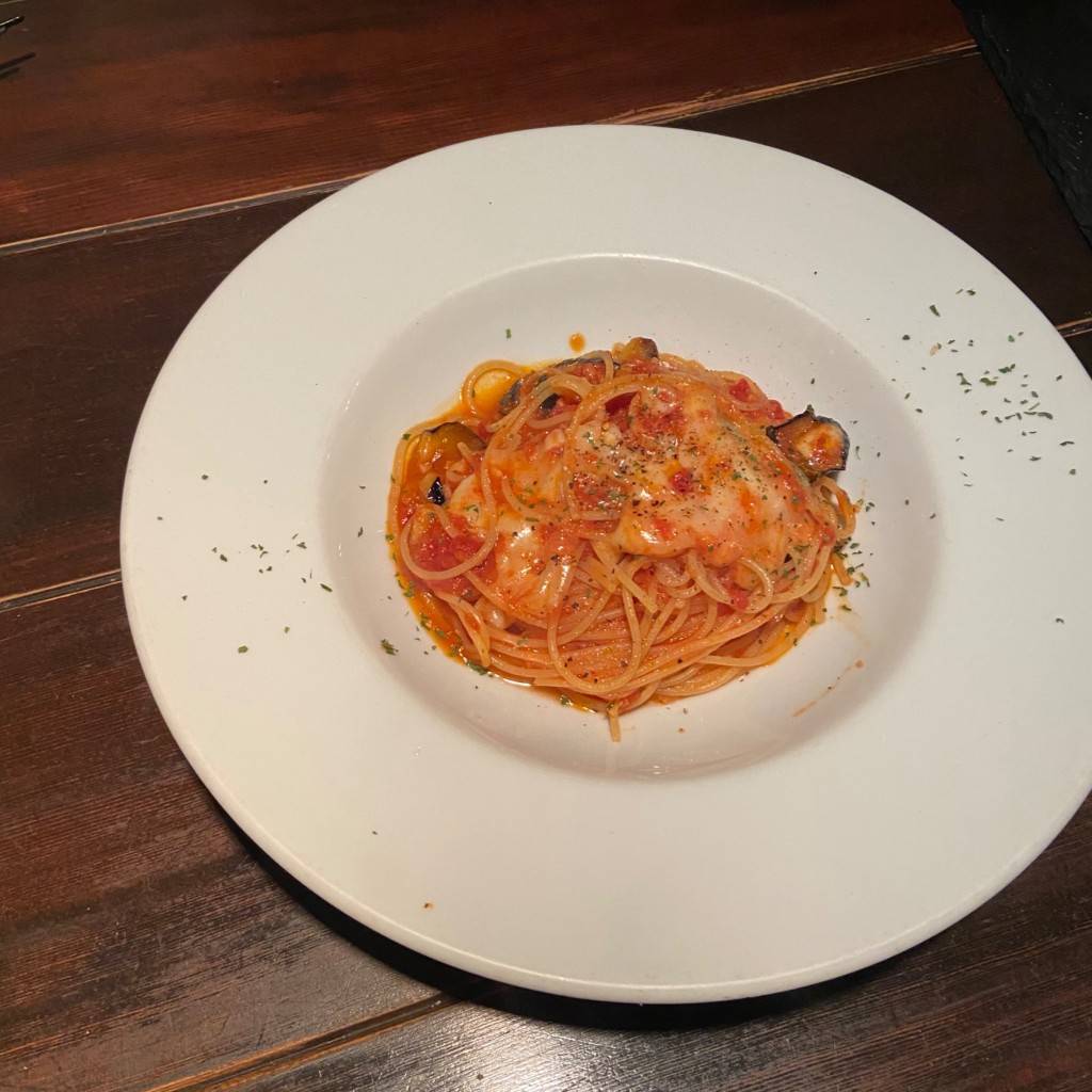 ユーザーが投稿したトマトパスタの写真 - 実際訪問したユーザーが直接撮影して投稿した湯田温泉イタリアンタボーラの写真