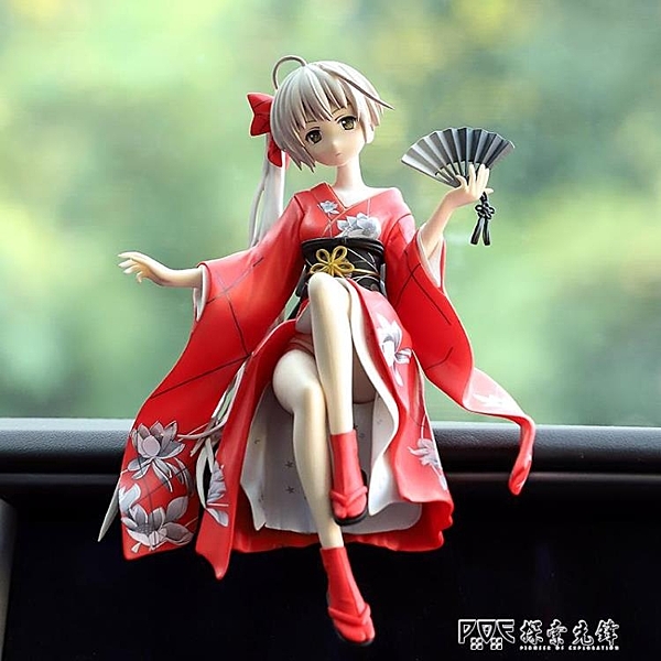 雪乃穹妹動漫手辦模型車載車內裝飾機箱高檔汽車擺件創意裝飾用品
