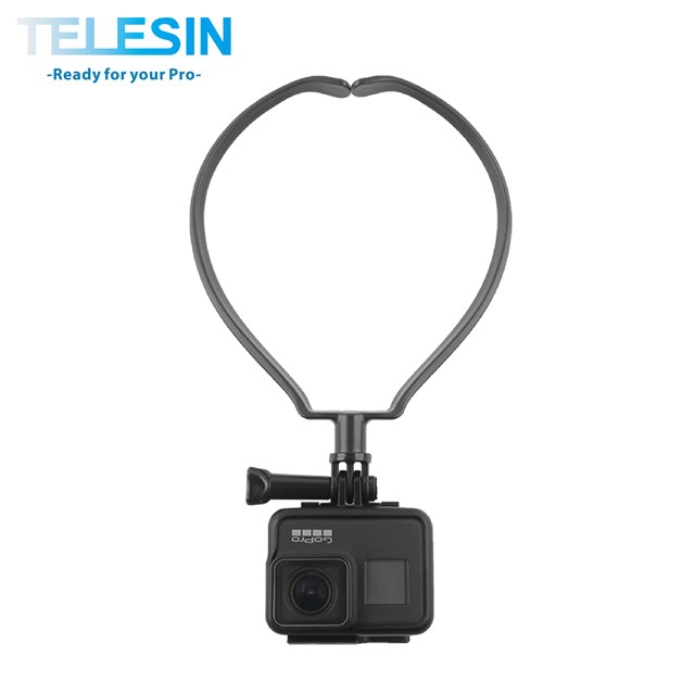 商品名稱: TELESIN 頸掛式支架商品描述:TELESIN品牌頸掛支架，第一人稱視野！紀錄精彩瞬間。商品內容:頸掛支架*1 螺絲*1商品規格: 顏色：黑材質：塑膠適合機種:GOPRO全系列 / D