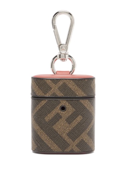 FENDI FF-print coated-canvas AirPods case