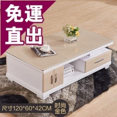 現代客廳家具 鋼化琴烤漆黑白色玻璃茶幾 簡約小戶型電視柜特價桌 H【快速出貨】