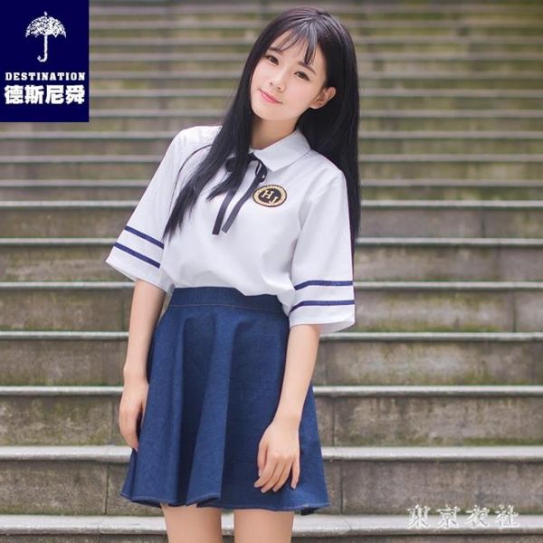 德斯尼舜日系水手服高中學生校服套裝韓版學院風大學班服女運動夏