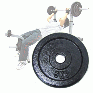 5KG傳統鑄鐵槓片(單片5公斤槓片.槓鈴片.啞鈴.舉重量訓練.運動健身器材.便宜)C113-605