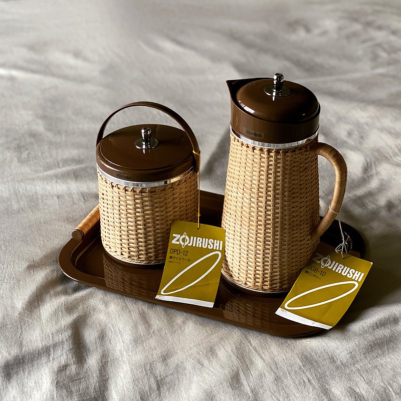 日本象印 手工藤編水壺 咖啡壺 冷水壺 全新 三件一組