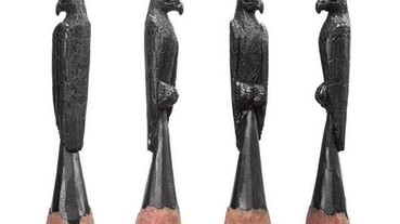 神乎其技的微型雕刻 在鉛筆尖上刻出一隻老鷹
