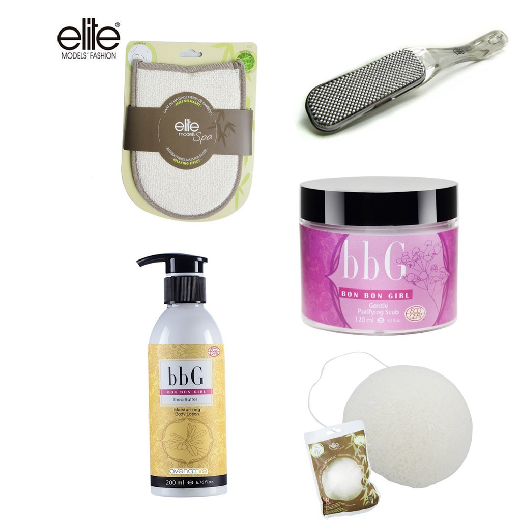 ◆品牌名稱 :elite◆品名 : elite 入秋換季嫩.滑.潤.去角質與護膚同步五件組◆品號：1115+1331+1339+120去+200乳◆容量/規格: 去角質棒 x1入 + 去角質手套 x1