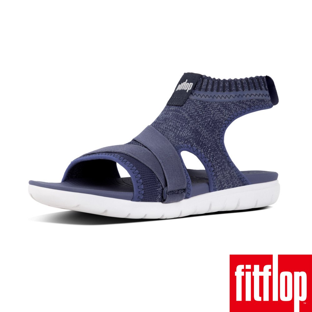 FitFlop UBERKNIT BACK-STRAP SANDALS針織涼鞋粉藍色
