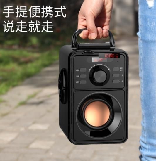 藍芽喇叭 雅蘭仕無線戶外藍芽音箱插卡超重低音炮便攜迷小音響u盤家用手提 免運 艾維朵
