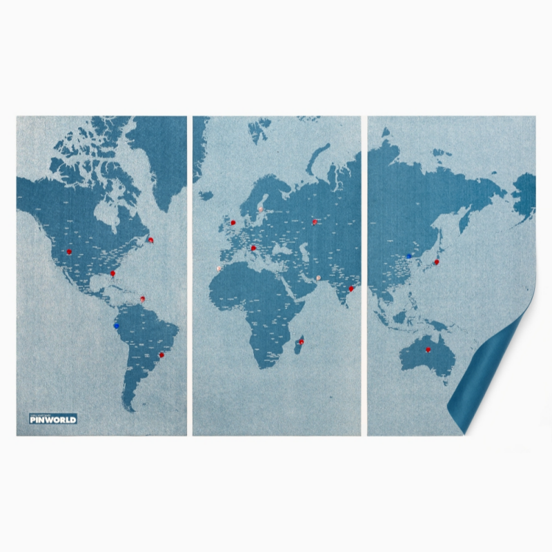拼世界地圖 - XL (藍色)