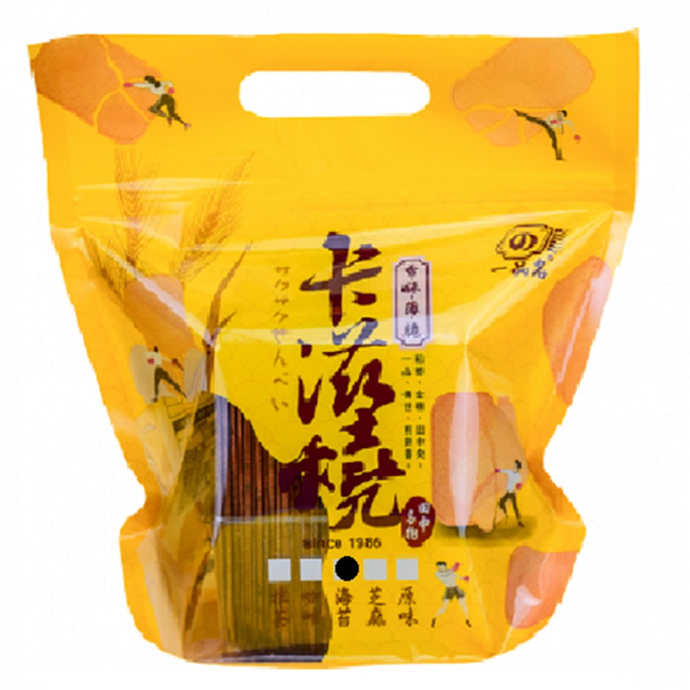 【商品規格】450g【商品介紹】香、酥、薄、脆超薄餅身，最薄部分只有1.5mm，吃起來酥脆，一口接一口，越吃越刷嘴。一共有三種口味，每種口味都一級棒!!!! 【成份說明】麵粉、糖、蛋、海苔、牛奶粉、棕