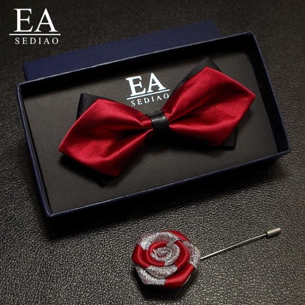 領結男結婚新郎伴郎襯衫男士黑色休閑韓版蝴蝶結婚禮紅色兄弟團