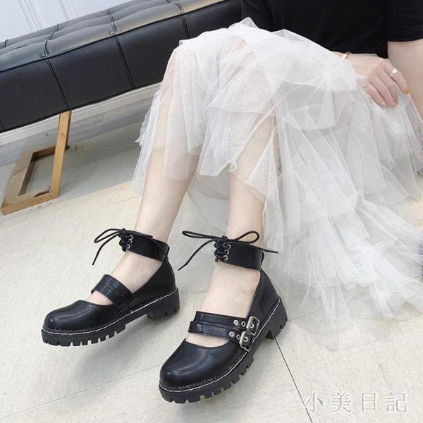日系小皮鞋 JK制服鞋軟妹學生韓版百搭森系英倫風圓頭單鞋潮