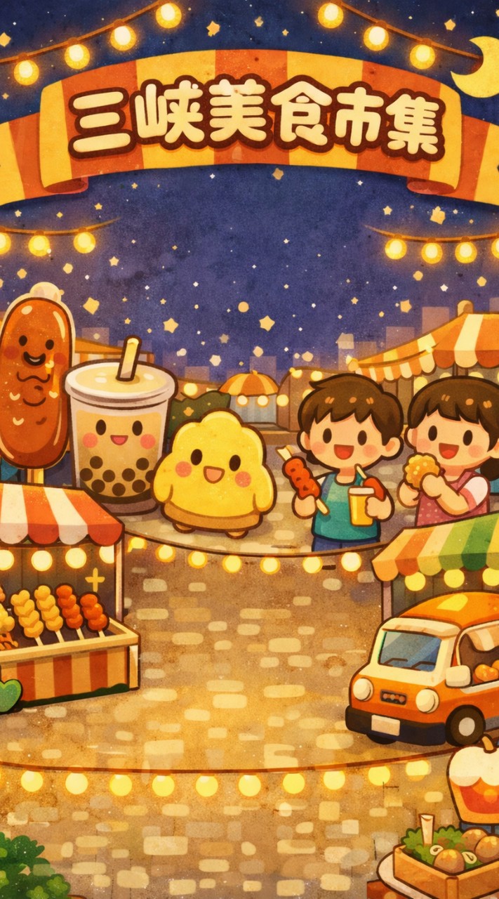 三峽黃昏夜市美食廣場