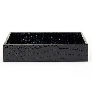 下午茶短版托盤-(鱷魚皮紋黑色)