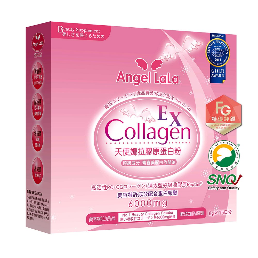 【Angel LaLa】 天使娜拉 膠原蛋白粉(牛奶風味)日本專利蛋白聚醣PLUS (15包/盒)x多件優惠