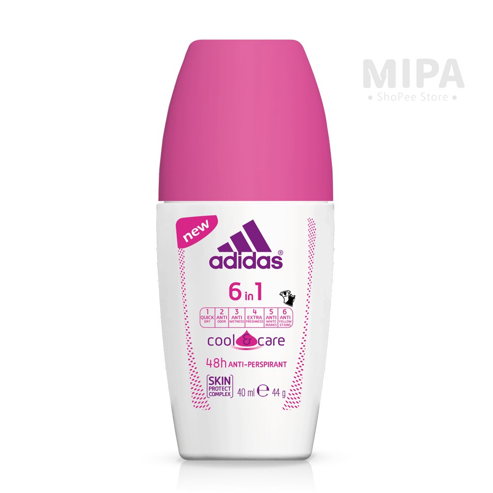 adidas愛迪達 女用六效合一長效制汗爽身滾珠40ml