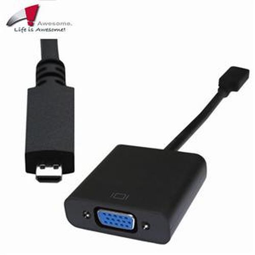 Awesome Micro HDMI TO VGA 免電源轉換線 D-TYPE (終身保固)－A00240010