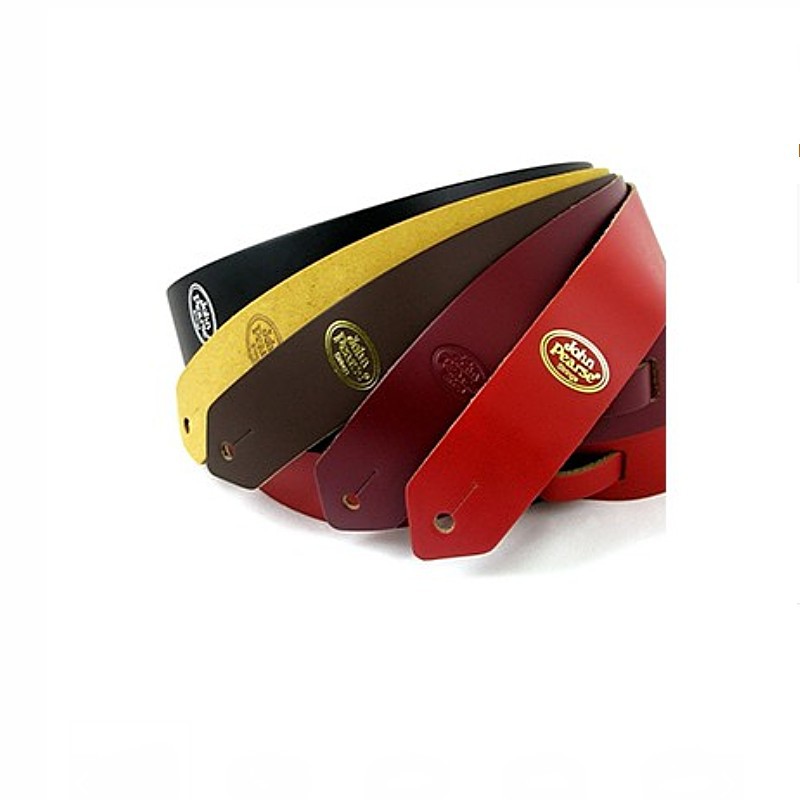 #JohnPearse #SKINNY #真皮肩帶 #吉他背帶 #Skinny系列 #黑色 #米色 #勃根地紅色 #正紅色 #咖啡色 John Pearse極簡窄版肩帶，委由肩帶大廠Levy's製造生