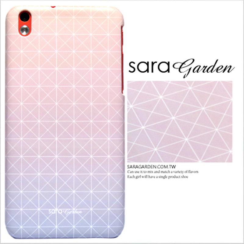 【Sara Garden】客製化 手機殼 Samsung 三星 Note8 漸層藍粉幾何 手工 保護殼 硬殼