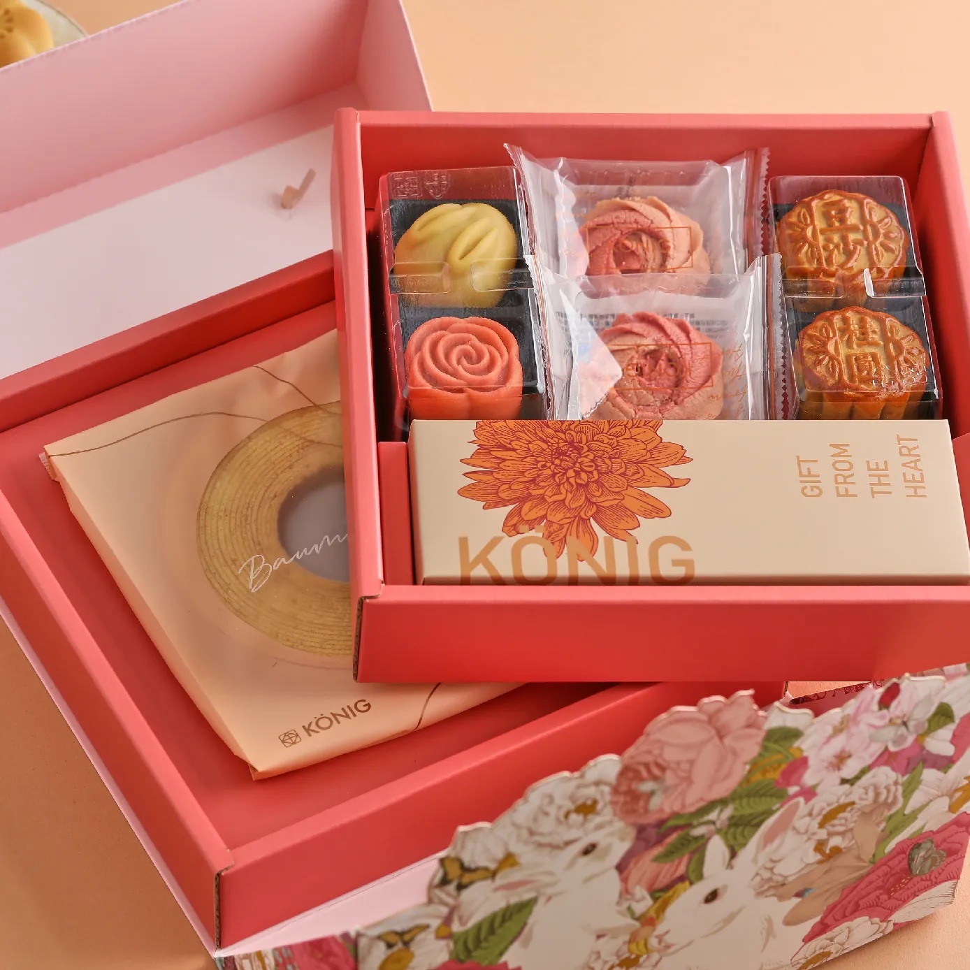 【金格中秋】幻采月雙層禮盒(玫瑰粉)