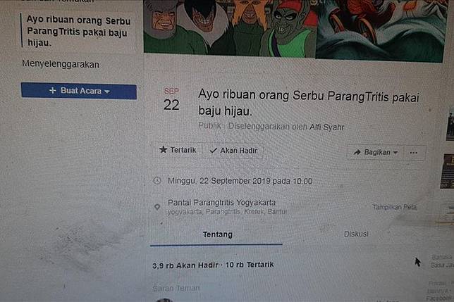 Viral Ajakan Menyerbu Pantai Parangtritis Pakai Baju Hijau