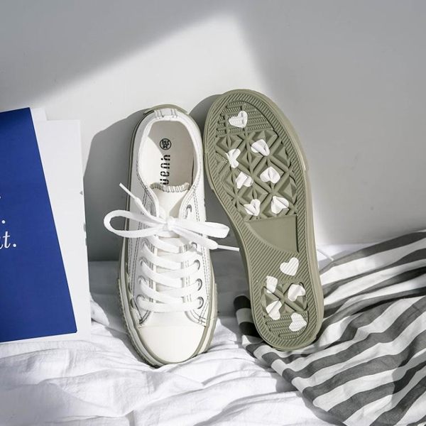 春款小臟橘學生港風帆布小白鞋子女2019潮鞋春秋百搭板鞋單鞋夏款嫒孕哺