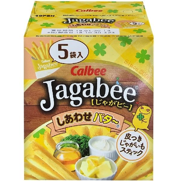 Calbee Jagabee加卡比薯條（幸福奶油）盒裝（16公克x5袋） 【康是美】