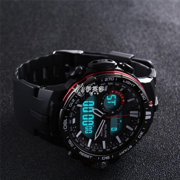 戶外手錶 年度全新設計手錶雙機芯獨立石英夜光游泳錶戶外運動 京都3C