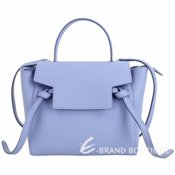 CELINE Nano Belt 天空藍珠地小牛皮兩用包 1840199-23