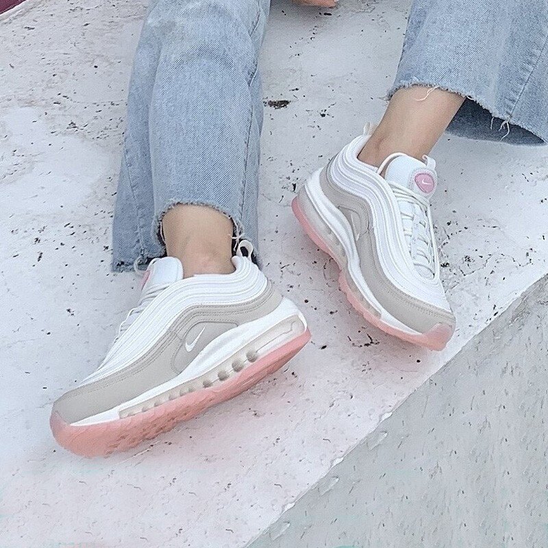 KUMO SHOES-現貨 NIKE AIR MAX 97 白粉 白色 奶茶色 休閒鞋 女鞋CT1904-100