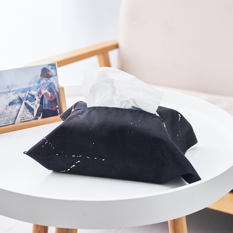 紙巾盒 北歐風格家居臥室裝飾品紙巾盒擺件客廳創意ins面紙布藝收納盒