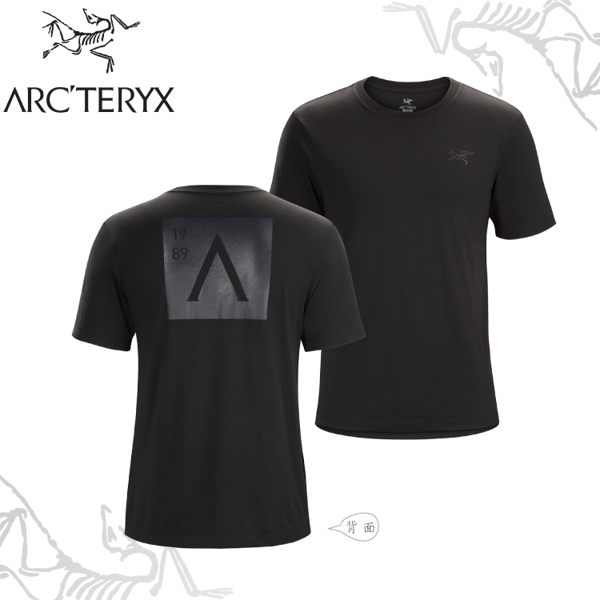 【ARC'TERYX 始祖鳥 男 A Squared休閒Tee《黑》】23184/短袖T恤/運動衫/透氣/吸濕排汗/有機棉/跑步