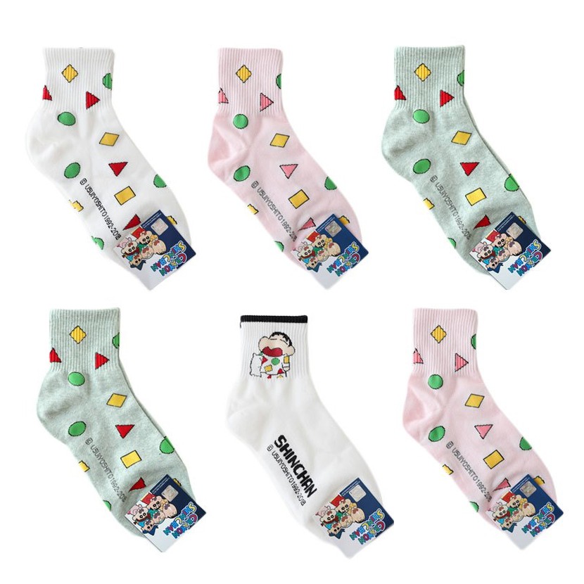 韓國 蠟筆小新睡衣趴造型襪 襪子