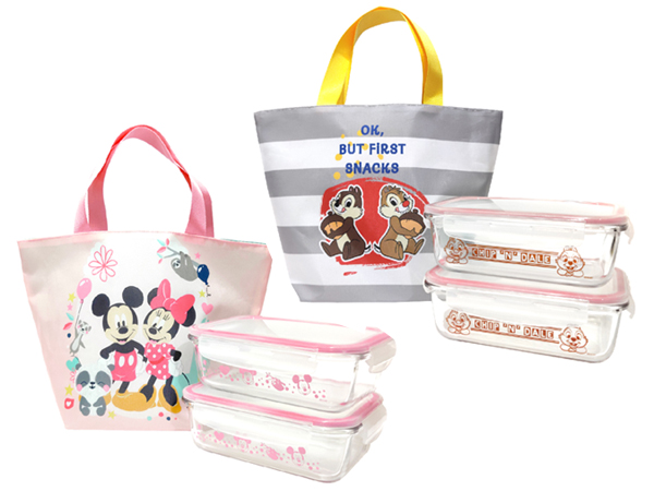Disney 迪士尼~奇奇蒂蒂／米奇米妮大冒險 玻璃保鮮盒(3件組) 款式可選【D027309】※限宅配／無貨到付款