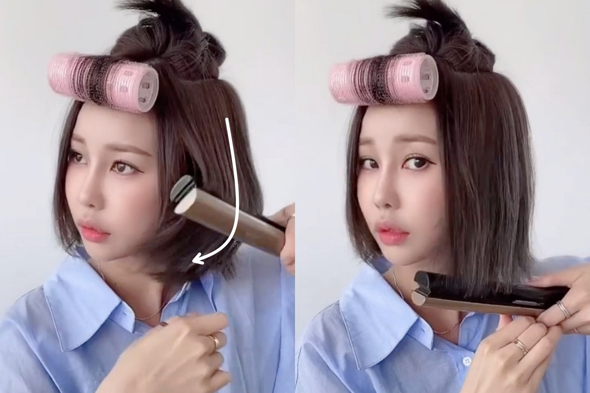 短髮平板夾、離子夾髮型教學1：內彎捲度短髮