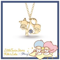 STORY故事銀飾-KikiLala星座系列-雙子星摩羯座誕生石純銀項鍊